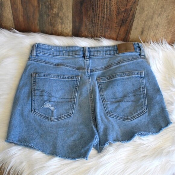 American Eagle Mom Jean Stretch Jean Shorts 6 - Picture 2 of 3